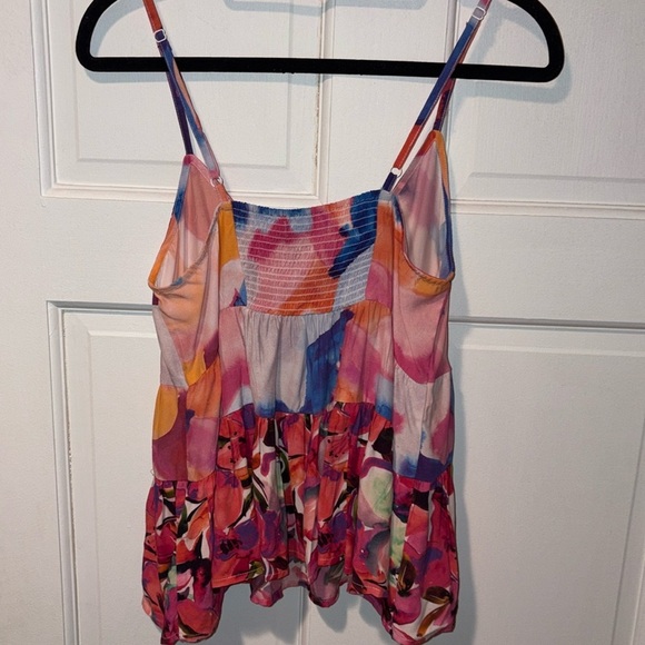 French Connection NWOT Isadora Patched Tiered Tank Top Size 2 Multi Color - Picture 9 of 15